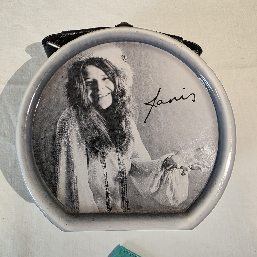 Vintage Janis Joplin Drum Shaped Lunchbox Treasure Box - Picture 10 of 11